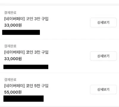 사주나루 결제내역